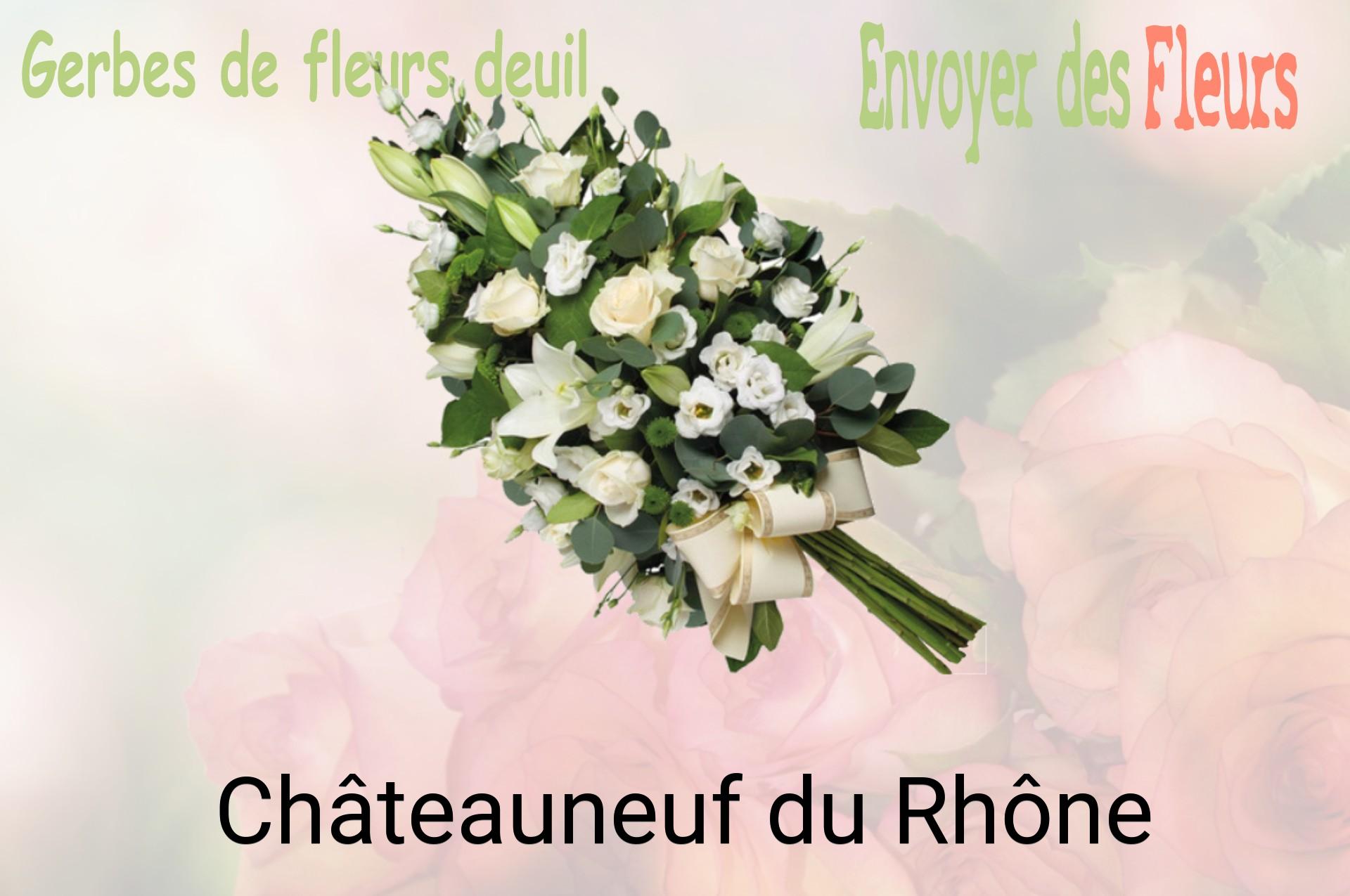 Gerbe de fleurs de deuil livrée à Châteauneuf-du-Rhône